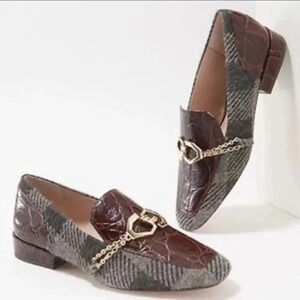 Louise et Cie Brown and Green Loafers